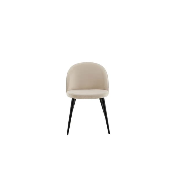 Tilst matgrupp matbord svart marmortryck 90x160 4 stolar velour beige.