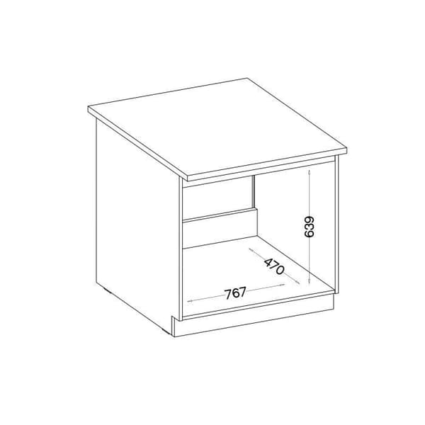 LASSEN Köksunderdel under diskbänk L 80 cm - Sonoma ljus ekdekor