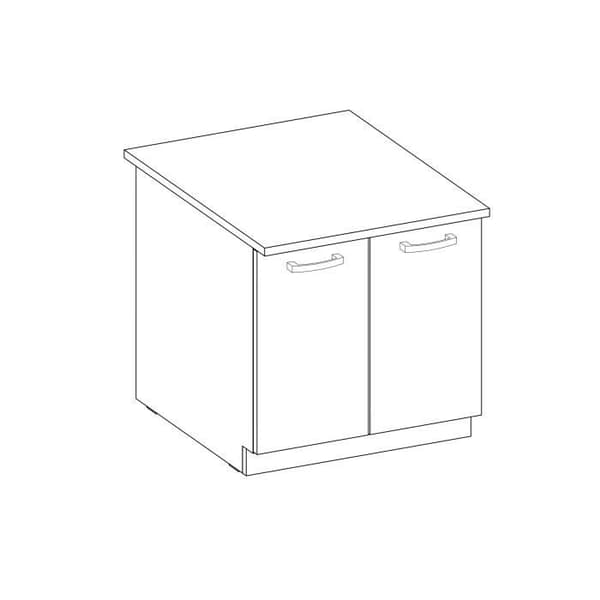 LASSEN Köksunderdel under diskbänk L 80 cm - Sonoma ljus ekdekor