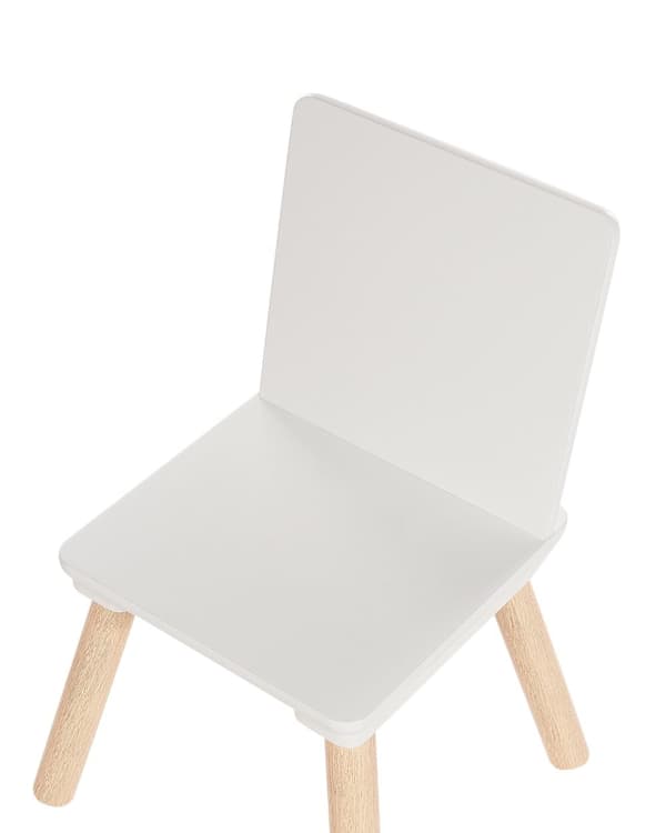 Barnesett Hvit Lyst Tre MDF Furu 2-seters Bord med stoler Stilfull Barnerom