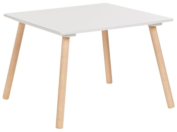 Sitttgrupp Barn 2 Stolar och Bord Vit och Ljust Trä MDF Furu Snyggt Barnrum