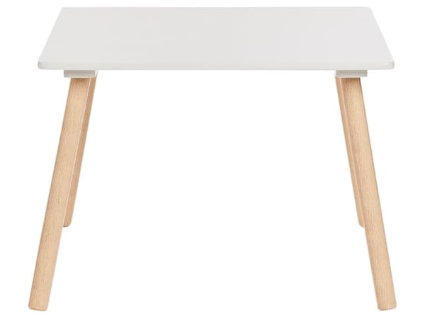 Sitttgrupp Barn 2 Stolar och Bord Vit och Ljust Trä MDF Furu Snyggt Barnrum