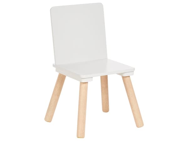 Sitttgrupp Barn 2 Stolar och Bord Vit och Ljust Trä MDF Furu Snyggt Barnrum