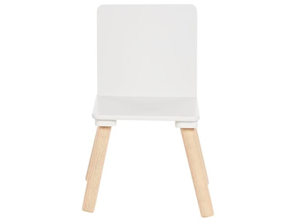 Sitttgrupp Barn 2 Stolar och Bord Vit och Ljust Trä MDF Furu Snyggt Barnrum