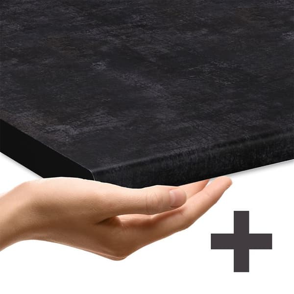 Fame-Line underdiskbänk, 80cm med hylla, PT antracit, ljusblågrå, gyllene ek, Vicco