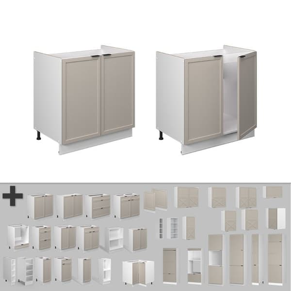 Fame-Line underdiskbänk, 80cm utan PT, GreyBeige, White, Vicco