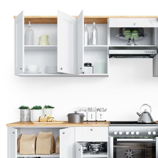 Bergamo kök, 240cm, PT Goldkraft med LED-list, Vit, Guldstyrka ek, Vicco