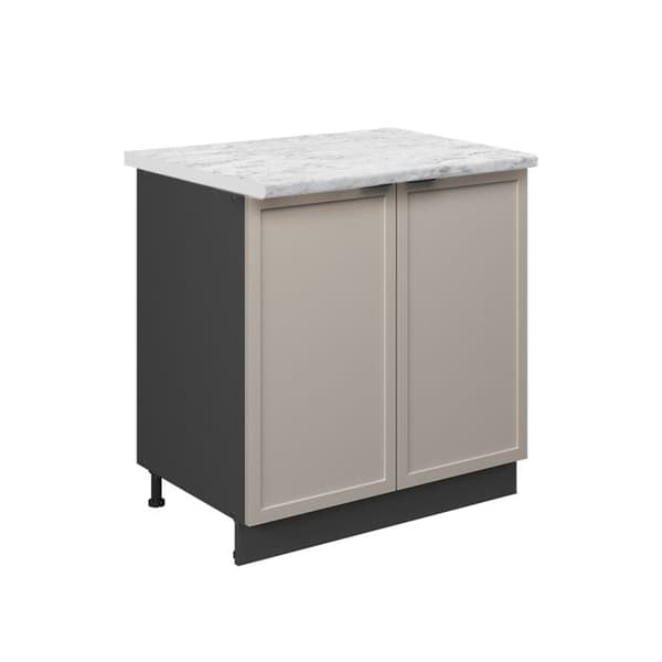 Fame-Line underdiskbänk, 80 cm med hylla, PT Marble, GreyBeige, Antracit, Vicco