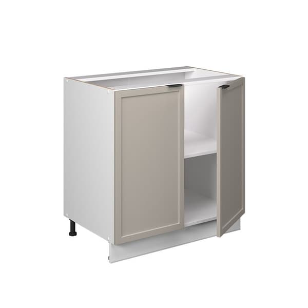 Fame-Line underdiskbänk, 80cm med hylla, PT Marble, GreyBeige, White, Vicco
