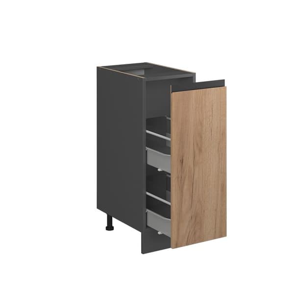 R-Line köksmöbler, 30cm PT marmor, gyllene ek, antracit, Vicco