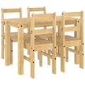 Miniatyrbilde 1 av 11: vidaXL Spisestue 5 deler Panama heltre furu
