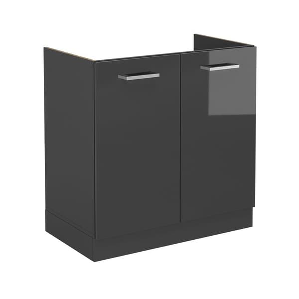 Möbel underdisk R-Line, 80 cm utan PT, Antracit högblanka, Antracit, Vicco
