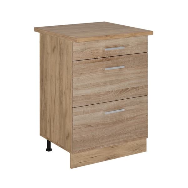 Köksmöbel R-Line, 60 cm med lådor, PT Ek, Sonoma, Guldstark ek, Vicco