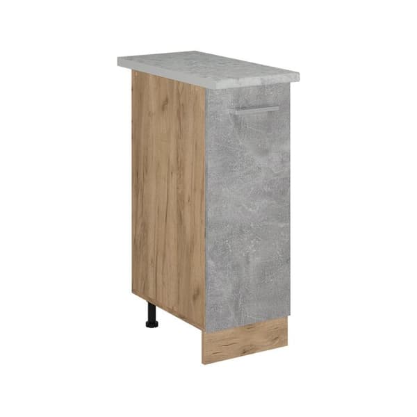 Köksmöbel R-Line, 30cm PT Marmor, Betong, Guldstärkt Ek, Vicco
