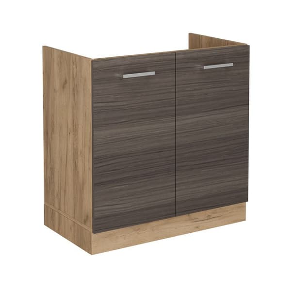 Meubel under vask R-Line, 80cm utan PT, Ädel grå, Guld ek, Vicco