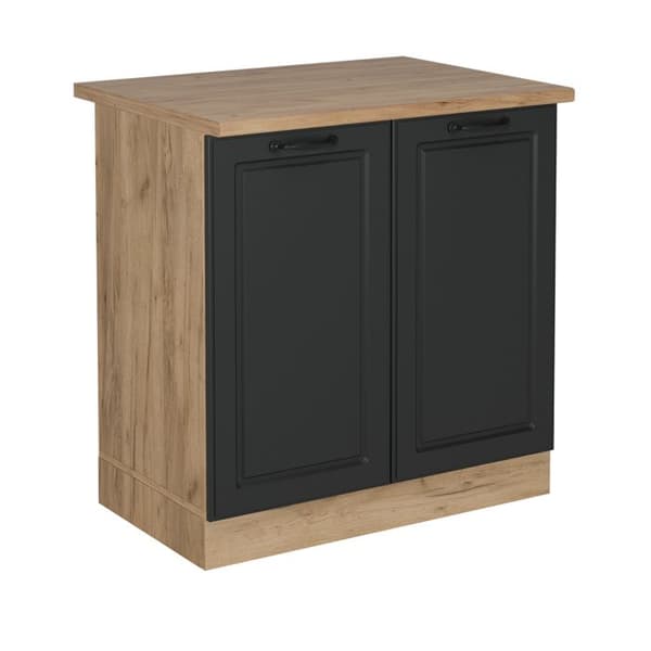 Underskåp R-Line, 80 cm, PT Ek, Anthracite landsby, Guld hantverkseka, Vicco