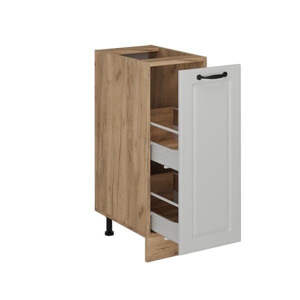 Köksmöbel R-Line, 30 cm utan PT, Vit landsbygd, Guld ek, Vicco