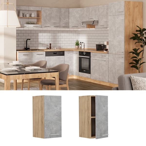 Köksöverdel R-Line, 30 cm, Betong, Guldaskek, Vicco