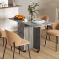 Miniatyrbild 2 av 7: ROTZ Folding Kitchen Table - Compapible Dining Table - Space -Bavare Table - 2 fällbara toppar, 2 lådor, skåp - 120x60x76,5 cm - Grå