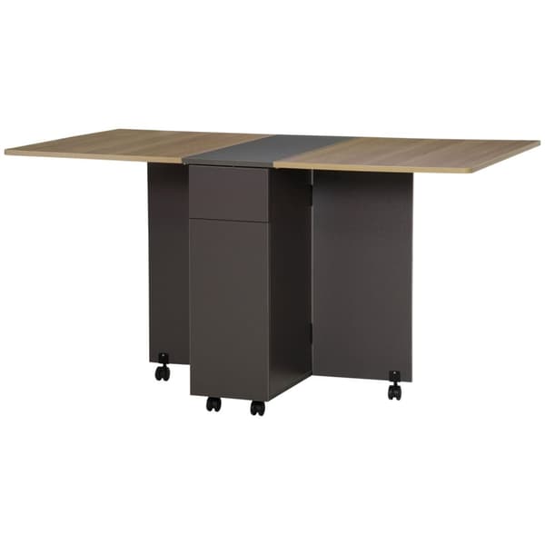 Rootz folding matbord - utrymmebesparande bord - bärbart matbord - Integrerad förvaring - 76 cm x 140 cm x 74 cm