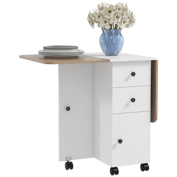 Rootz Folding Kitchen Table - Matbord - Space Saver - Hållbar spånskiva - 120L x 60W x 76,5H cm