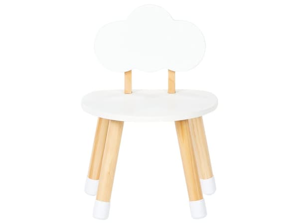 Barnebord med 2 stoler Hvit Lyst tre MDF Gulvbeskyttere Moderne design Barnerom