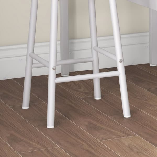 Rootz 3 -stykke højt bordsæt - barsæt - Spisesæt - Rumbesparende design - 105x40x90cm, afføring 30x60cm - Stål & MDF, hvidbrun