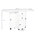 Pikkukuva 3 / 7: Rootz Folding Kitchen pöytä - Ruokapöytä - Avaruussäästöpöytä - Kestävä lastu - 120 cm x 60 cm x 76,5 cm