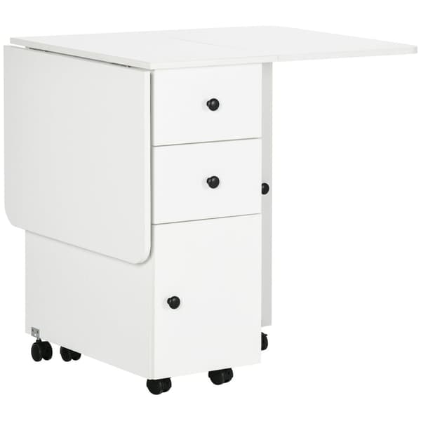 Rootz Folding Kitchen pöytä - Ruokapöytä - Avaruussäästöpöytä - Kestävä lastu - 120 cm x 60 cm x 76,5 cm