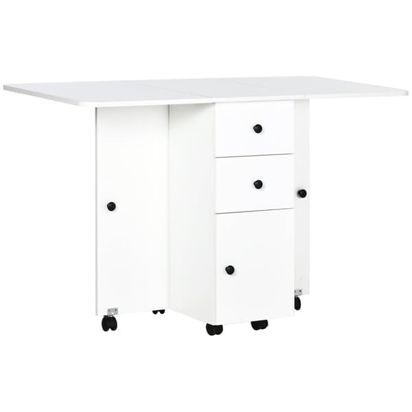 Rootz Folding Kitchen pöytä - Ruokapöytä - Avaruussäästöpöytä - Kestävä lastu - 120 cm x 60 cm x 76,5 cm