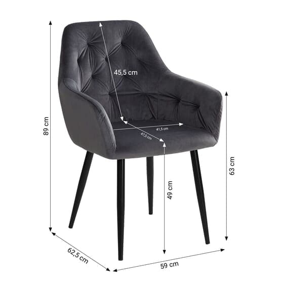 Spisebord 160x90 Cm Hvid - 4 Stole Grå Fløjl