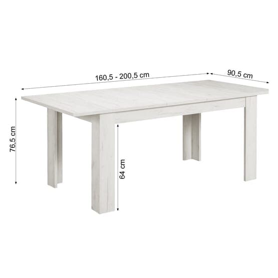 Spisebord 160x90 Cm Hvid - 4 Stole Grå Fløjl