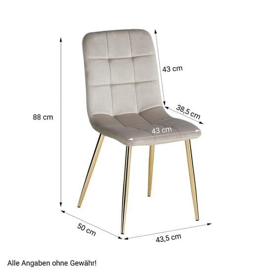 Matbord Sonoma 80x80 Cm - 2 Stolar Cream Velvet