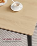 Miniatyrbild 7 av 7: Matsalsbord, VASAGLE, 110x70 cm, Svart