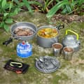 Miniatyrbild 2 av 4: TD® Utomhus Kökskärl Set Lätt Köksredskap Kompakt Gryta Kastrullskålar för camping