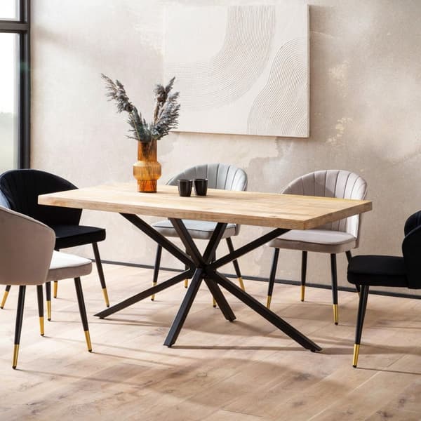 Rootz Massive Dining Room Table - Teollisuuspöytä - Suorakulmainen pöytä - Käsintehty ainutlaatuisuus - 160 cm x 80 cm x 76cm