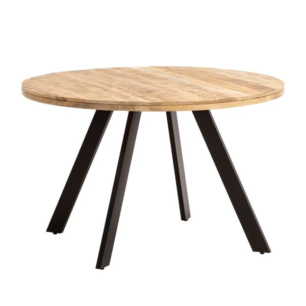 Rootz Round Dining Bord - Moderne spisebord - Natural Wood Grain Table - Håndlavet unikt design - 120 cm x 120 cm x 76 cm
