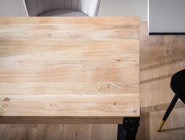 Rootz Industrial Dining Room Table - Massiivinen pöytä - Suorakulmainen pöytä - Ainutlaatuinen käsintehty muotoilu - 180 cm x 90cm x 76cm