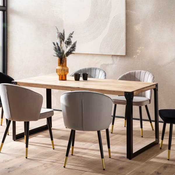 Rootz Industrial Dining Room Table - Massiivinen pöytä - Suorakulmainen pöytä - Ainutlaatuinen käsintehty muotoilu - 180 cm x 90cm x 76cm