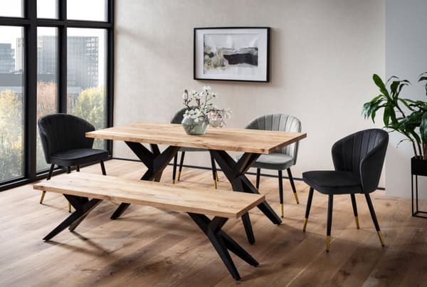Rootz Massivt spisebord - loftstil - rektangulært bord - Acacia Wood - Håndlavet og unik - 200 cm x 100 cm x 76 cm