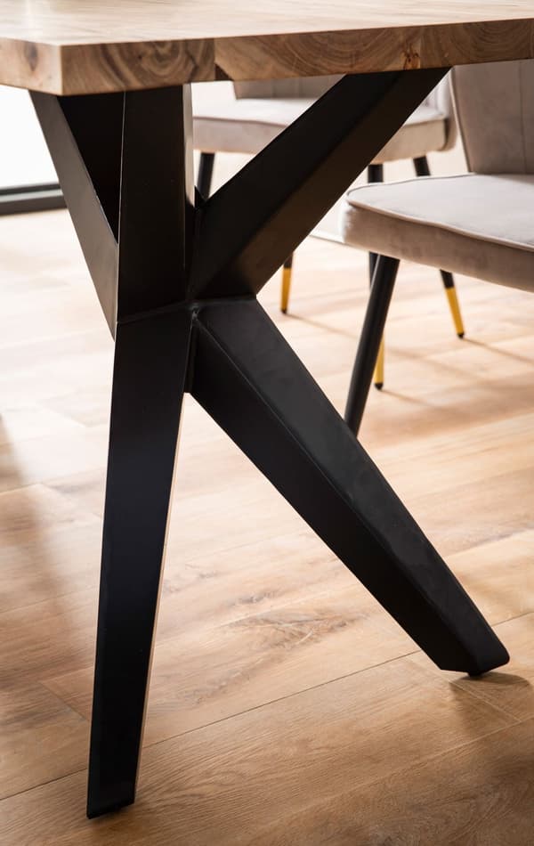 Rootz Massivt spisebord - loftstil - rektangulært bord - Acacia Wood - Håndlavet og unik - 200 cm x 100 cm x 76 cm