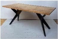 Rootz Massivt spisebord - loftstil - rektangulært bord - Acacia Wood - Håndlavet og unik - 200 cm x 100 cm x 76 cm