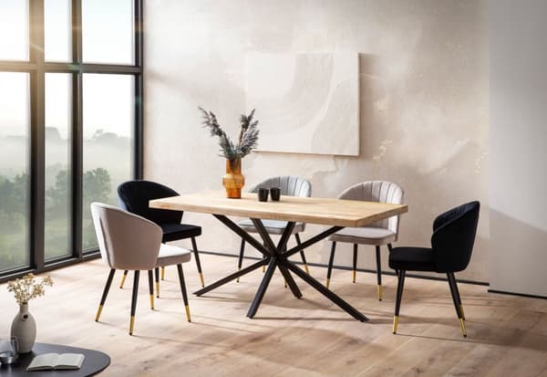 Rootz Industrial Spisebord - Rektangulært bord - Træbord - Håndlavet - 180 cm x 90 cm x 76 cm