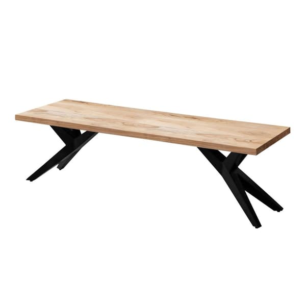 Rootz Massive Dining Bank - Modern Loft Bench - Acacia Wood Weating - Ainutlaatuinen muotoilu - 160 cm x 45cm x 45cm
