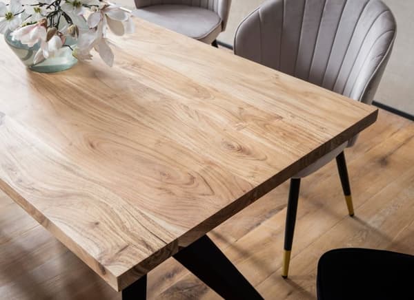 Rootz Modern Loft Spisebord - Håndlavet rektangulært bord - Acacia Wood Table - Unikt design - 120 cm x 60 cm x 76 cm