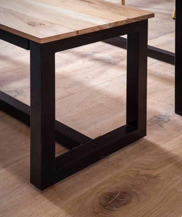 Rootz Massive Dining Bench - Loft -tyyliset huonekalut - massiivipuuta - ainutlaatuinen muotoilu - sopii jopa 3 henkilöä - 160 cm x 40 cm x 45cm