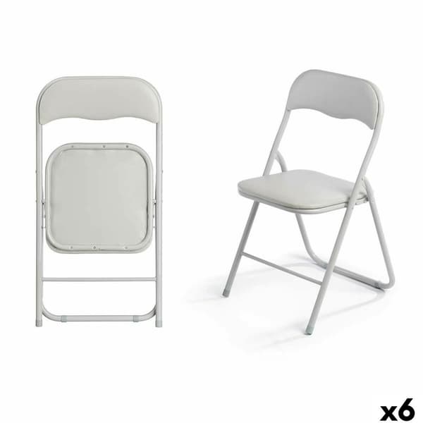 Hopfällbar Stol 10925 Grå 43 x 46 x 78 cm 88 x 6,5 x 45 cm (6 antal)