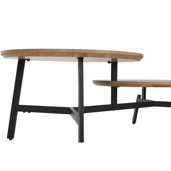 Sofabord Home ESPRIT Sort Natur 115 x 60 x 40,5 cm