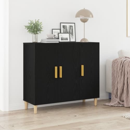Sidobord i Svart Ek 90x34x80 cm av Konstruerat Trä