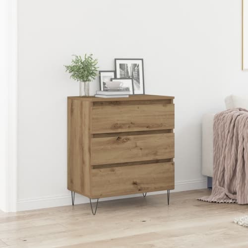 Sideboard med lådor Artisan Oak 60x35x70 cm Ingenjörsträ